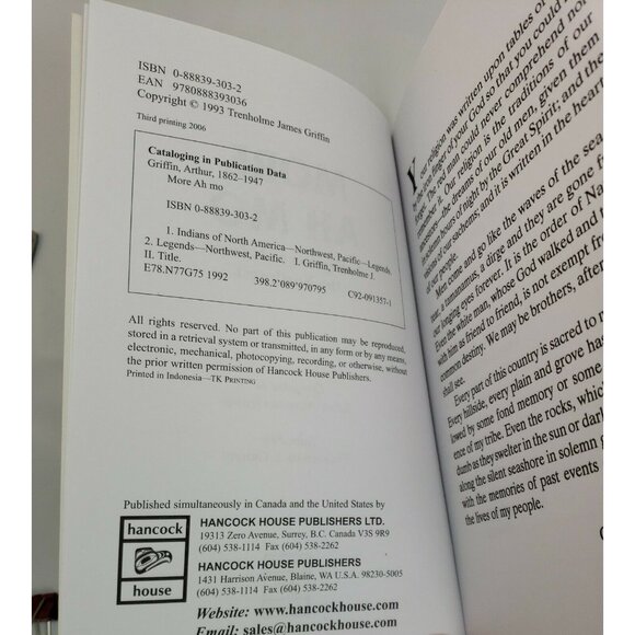 Pacific Northwest First Nations Legends Folklore Griffin English Paperback 1992 - Picture 4 of 6